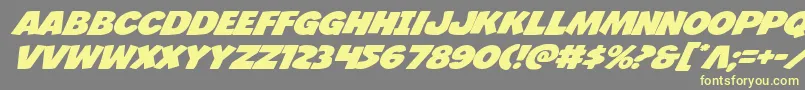Jcandlestickexpand-Schriftart – Gelbe Schriften auf grauem Hintergrund