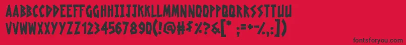RadioactiveGranny Font – Black Fonts on Red Background