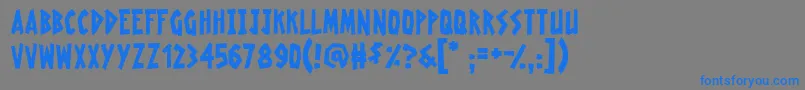 RadioactiveGranny Font – Blue Fonts on Gray Background