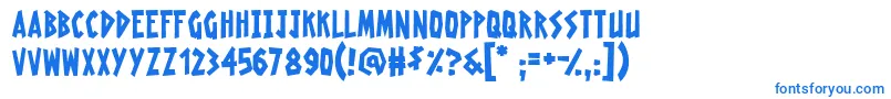 RadioactiveGranny Font – Blue Fonts on White Background