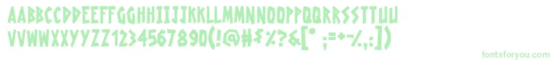 RadioactiveGranny Font – Green Fonts on White Background