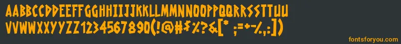 RadioactiveGranny Font – Orange Fonts on Black Background