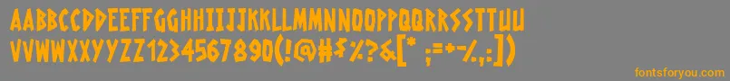 RadioactiveGranny Font – Orange Fonts on Gray Background