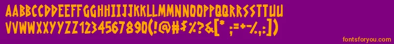 RadioactiveGranny Font – Orange Fonts on Purple Background