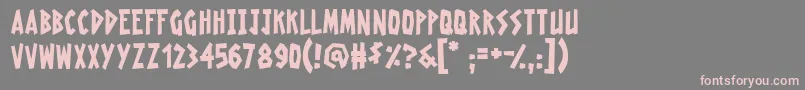 RadioactiveGranny Font – Pink Fonts on Gray Background