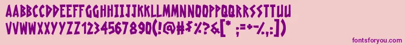 RadioactiveGranny Font – Purple Fonts on Pink Background