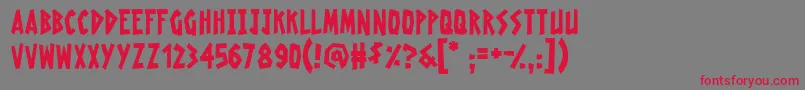 RadioactiveGranny Font – Red Fonts on Gray Background