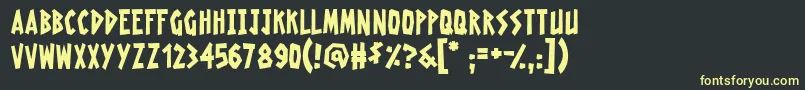 RadioactiveGranny Font – Yellow Fonts on Black Background