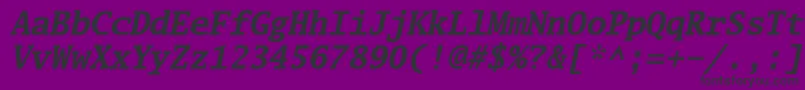 Luximbi Font – Black Fonts on Purple Background