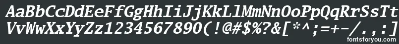 Luximbi-fontti – valkoiset fontit mustalla taustalla