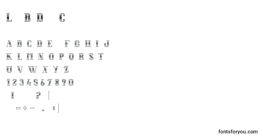 Schriftart LeBalDesCochonnes – Alphabet, Zahlen, spezielle Symbole