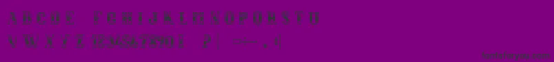 Fonte LeBalDesCochonnes – fontes pretas em um fundo violeta