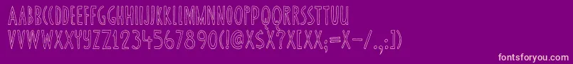 DkCannedWhale Font – Pink Fonts on Purple Background