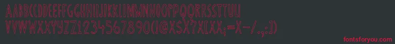 DkCannedWhale Font – Red Fonts on Black Background