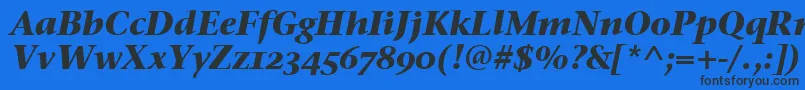 フォントStoneSerifOsItcTtBoldita – 黒い文字の青い背景
