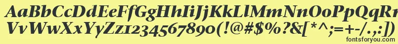 StoneSerifOsItcTtBoldita Font – Black Fonts on Yellow Background