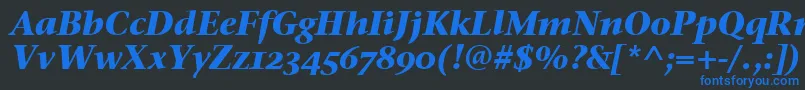 StoneSerifOsItcTtBoldita Font – Blue Fonts on Black Background