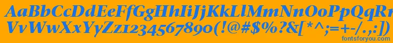 StoneSerifOsItcTtBoldita Font – Blue Fonts on Orange Background