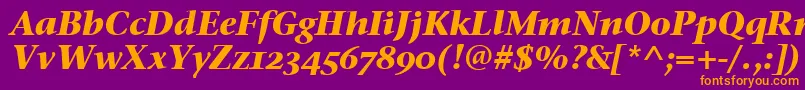 StoneSerifOsItcTtBoldita Font – Orange Fonts on Purple Background