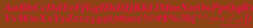 StoneSerifOsItcTtBoldita Font – Red Fonts on Brown Background