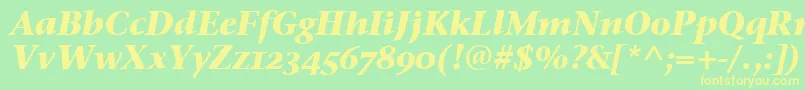 StoneSerifOsItcTtBoldita Font – Yellow Fonts on Green Background