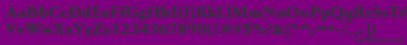 Urwgaramondtextbolwid Font – Black Fonts on Purple Background