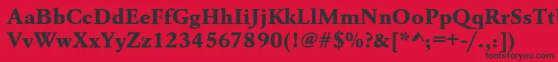 Urwgaramondtextbolwid Font – Black Fonts on Red Background
