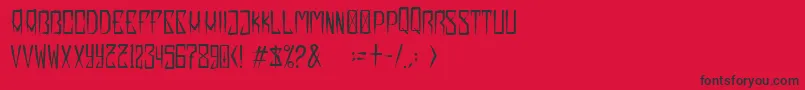 Extrakrebel1987 Font – Black Fonts on Red Background