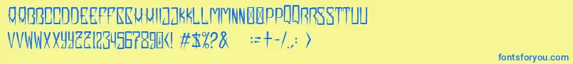 Подробнее о шрифте Extrakrebel1987 Шрифт Extrakrebel1987 – синие шрифты на жёлтом фоне