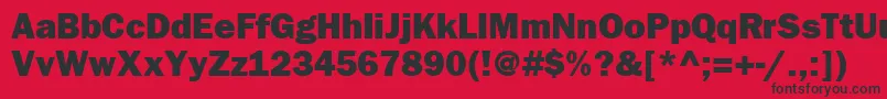 ItcFranklinGothicLtHeavy Font – Black Fonts on Red Background