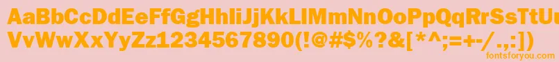 ItcFranklinGothicLtHeavy Font – Orange Fonts on Pink Background