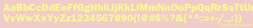 ItcFranklinGothicLtHeavy Font – Yellow Fonts on Pink Background