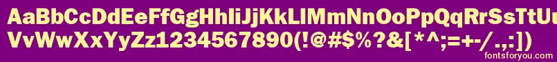 ItcFranklinGothicLtHeavy Font – Yellow Fonts on Purple Background