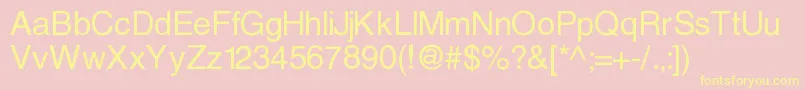 Protestant Font – Yellow Fonts on Pink Background