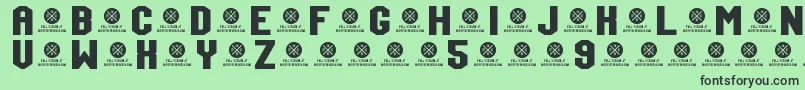 TeamJersey95Demo Font – Black Fonts on Green Background