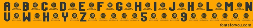 Czcionka TeamJersey95Demo – czarne czcionki na pomarańczowym tle