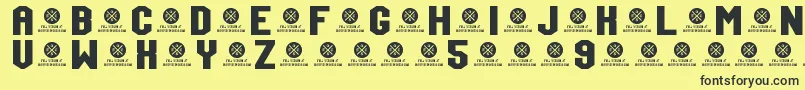 TeamJersey95Demo Font – Black Fonts on Yellow Background