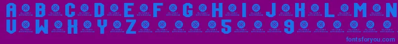 TeamJersey95Demo Font – Blue Fonts on Purple Background