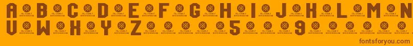 TeamJersey95Demo Font – Brown Fonts on Orange Background
