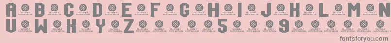 TeamJersey95Demo Font – Gray Fonts on Pink Background