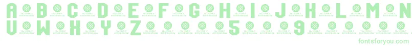 TeamJersey95Demo-Schriftart – Grüne Schriften auf weißem Hintergrund