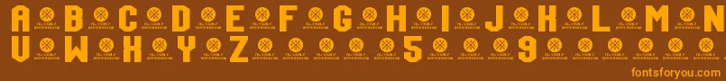 TeamJersey95Demo Font – Orange Fonts on Brown Background