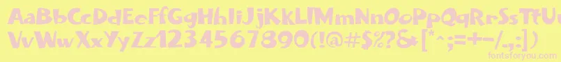 FoliaMixRegular Font – Pink Fonts on Yellow Background