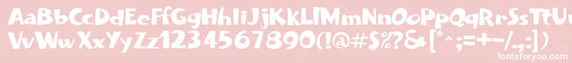FoliaMixRegular Font – White Fonts on Pink Background