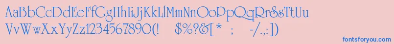 Agreverencec Font – Blue Fonts on Pink Background