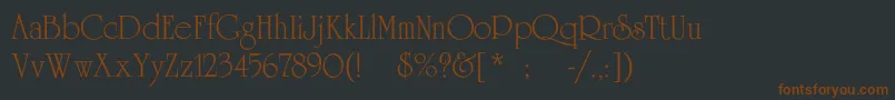 Шрифт Agreverencec – коричневые шрифты на чёрном фоне