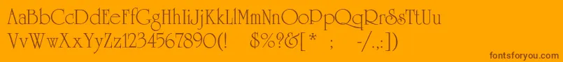 Agreverencec Font – Brown Fonts on Orange Background