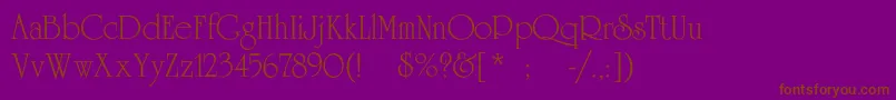 Agreverencec Font – Brown Fonts on Purple Background