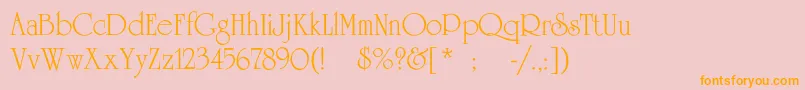 Agreverencec Font – Orange Fonts on Pink Background