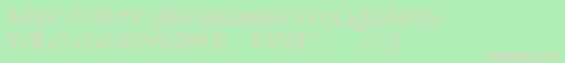 Agreverencec Font – Pink Fonts on Green Background